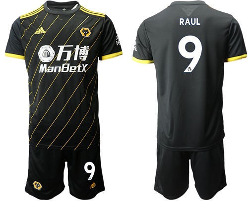 Wolves #9 Raul Away Soccer Club Jersey